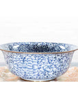 Contemporary Thai Hand-Painted Blue and White Porcelain Bowl with Floral Motifs-10. Asian & Chinese Furniture, Art, Antiques, Vintage Home Décor for sale at FEA Home