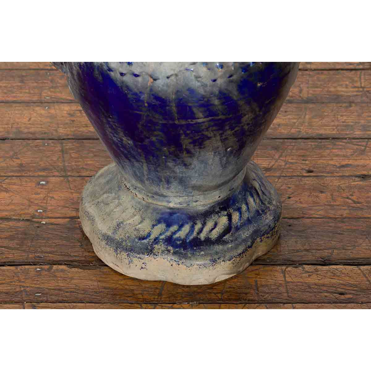 Blue Glazed Qing Dynasty Garden Seat-6. Asian & Chinese Furniture, Art, Antiques, Vintage Home Décor for sale at FEA Home