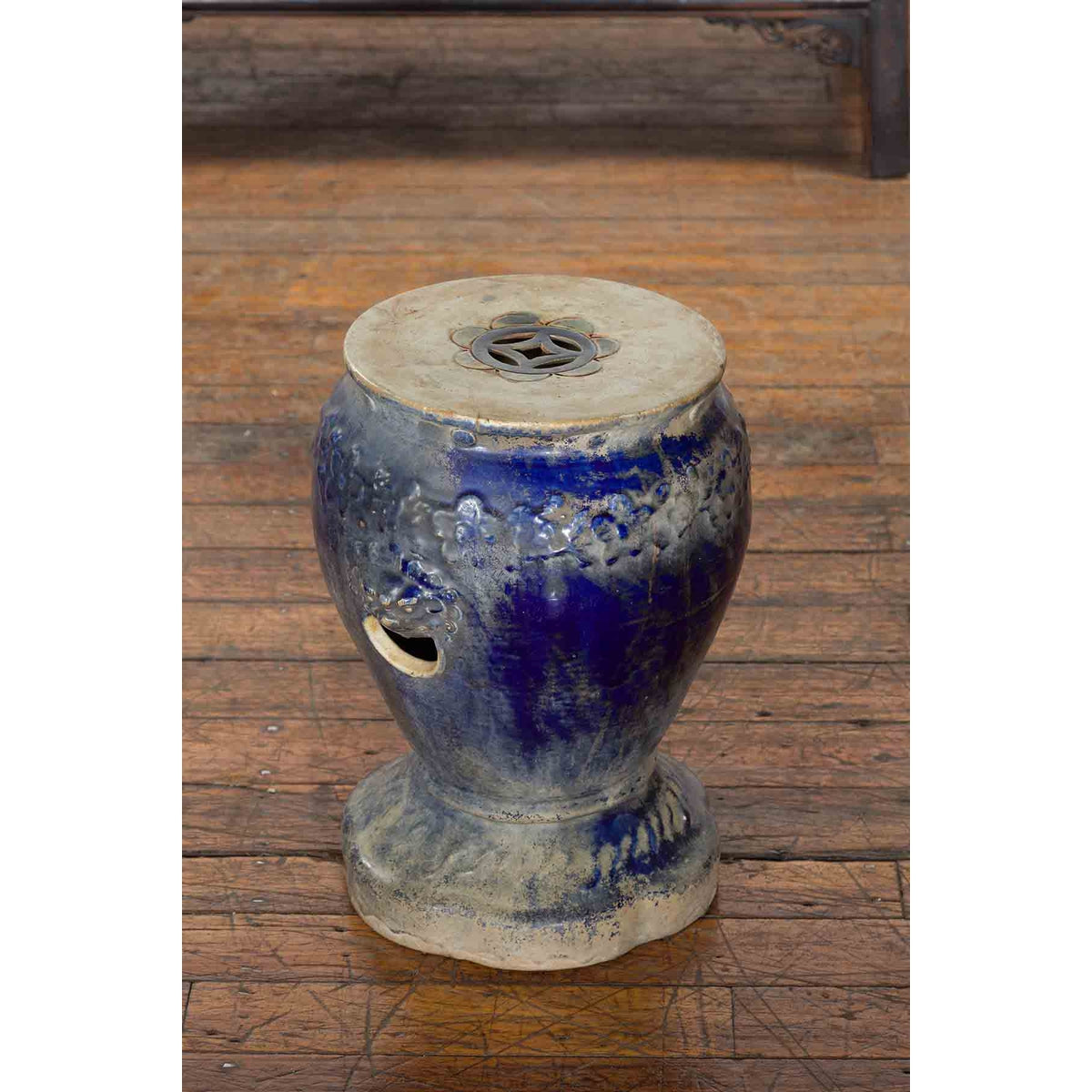 Blue Glazed Qing Dynasty Garden Seat-8. Asian & Chinese Furniture, Art, Antiques, Vintage Home Décor for sale at FEA Home