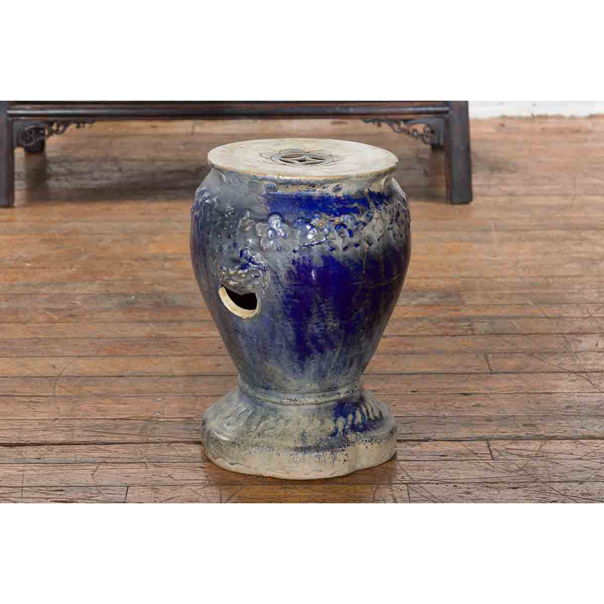 Blue Glazed Qing Dynasty Garden Seat-9. Asian & Chinese Furniture, Art, Antiques, Vintage Home Décor for sale at FEA Home