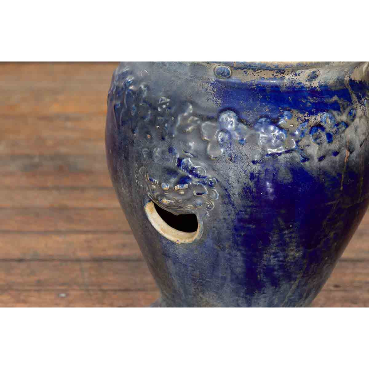 Blue Glazed Qing Dynasty Garden Seat-10. Asian & Chinese Furniture, Art, Antiques, Vintage Home Décor for sale at FEA Home