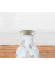 19th Century White Altar Vase with Silver Floral Design-5. Asian & Chinese Furniture, Art, Antiques, Vintage Home Décor for sale at FEA Home