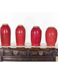 Vintage Oxblood Glazed Chinese Altar Vases with Unglazed Rims, Sold Individually-13. Asian & Chinese Furniture, Art, Antiques, Vintage Home Décor for sale at FEA Home