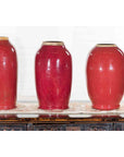 Vintage Oxblood Glazed Chinese Altar Vases with Unglazed Rims, Sold Individually-5. Asian & Chinese Furniture, Art, Antiques, Vintage Home Décor for sale at FEA Home