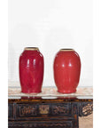 Vintage Oxblood Glazed Chinese Altar Vases with Unglazed Rims, Sold Individually-7. Asian & Chinese Furniture, Art, Antiques, Vintage Home Décor for sale at FEA Home