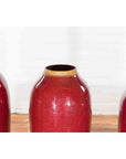 Vintage Oxblood Glazed Chinese Altar Vases with Unglazed Rims, Sold Individually-9. Asian & Chinese Furniture, Art, Antiques, Vintage Home Décor for sale at FEA Home