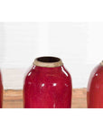 Vintage Oxblood Glazed Chinese Altar Vases with Unglazed Rims, Sold Individually-10. Asian & Chinese Furniture, Art, Antiques, Vintage Home Décor for sale at FEA Home