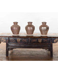 Set of Three 19th Century Antique Indian Metal Vessels-2. Asian & Chinese Furniture, Art, Antiques, Vintage Home Décor for sale at FEA Home