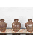 Set of Three 19th Century Antique Indian Metal Vessels-6. Asian & Chinese Furniture, Art, Antiques, Vintage Home Décor for sale at FEA Home