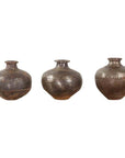 Set of Three 20th Century Vintage Indian Metal Vessels-1. Asian & Chinese Furniture, Art, Antiques, Vintage Home Décor for sale at FEA Home