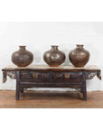 Set of Three 20th Century Vintage Indian Metal Vessels-8. Asian & Chinese Furniture, Art, Antiques, Vintage Home Décor for sale at FEA Home