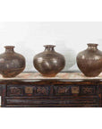 Set of Three 20th Century Vintage Indian Metal Vessels-3. Asian & Chinese Furniture, Art, Antiques, Vintage Home Décor for sale at FEA Home