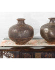 Set of Three 20th Century Vintage Indian Metal Vessels-4. Asian & Chinese Furniture, Art, Antiques, Vintage Home Décor for sale at FEA Home