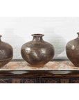 Set of Three 20th Century Vintage Indian Metal Vessels-5. Asian & Chinese Furniture, Art, Antiques, Vintage Home Décor for sale at FEA Home