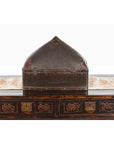 Chinese Early 20th Century Brown Rattan Pillow Basket with Pyramidal Topq-11. Asian & Chinese Furniture, Art, Antiques, Vintage Home Décor for sale at FEA Home