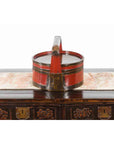 Chinese Vintage Round Picnic Basket with Gilt Chinoiserie Design-16. Asian & Chinese Furniture, Art, Antiques, Vintage Home Décor for sale at FEA Home