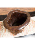 Chinese Rustic Vintage Oval Root Planter with Dark Brown Patina-5. Asian & Chinese Furniture, Art, Antiques, Vintage Home Décor for sale at FEA Home
