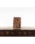 Chinese Rustic Vintage Oval Root Planter with Dark Brown Patina-6. Asian & Chinese Furniture, Art, Antiques, Vintage Home Décor for sale at FEA Home