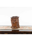 Chinese Rustic Vintage Oval Root Planter with Dark Brown Patina-8. Asian & Chinese Furniture, Art, Antiques, Vintage Home Décor for sale at FEA Home