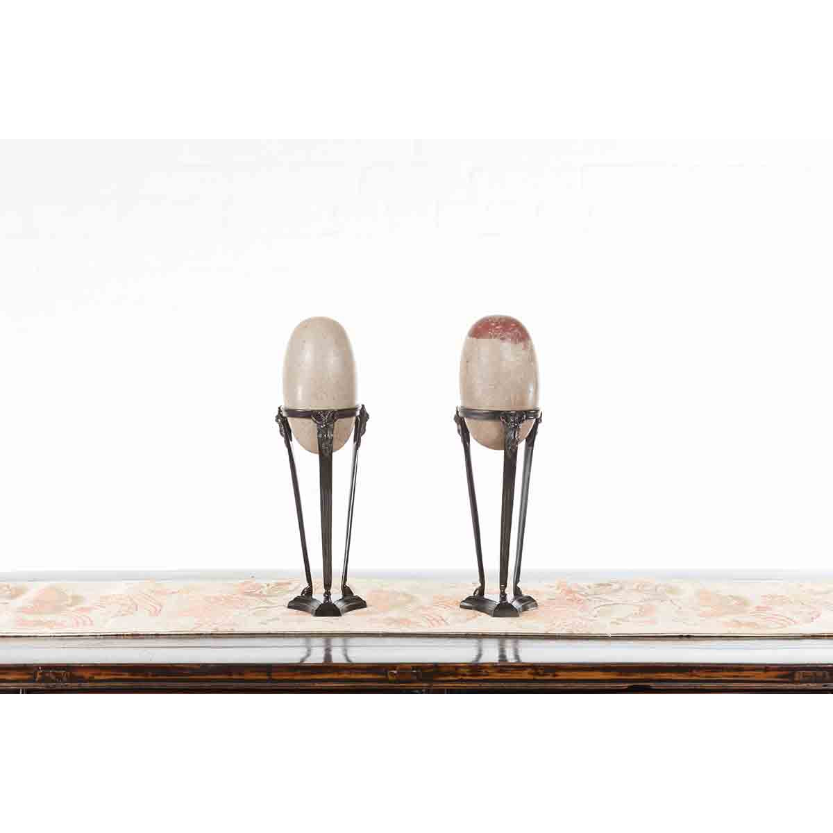 Pair of Two-Toned Shiva Lingam Stones from the Narmada River-12. Asian & Chinese Furniture, Art, Antiques, Vintage Home Décor for sale at FEA Home