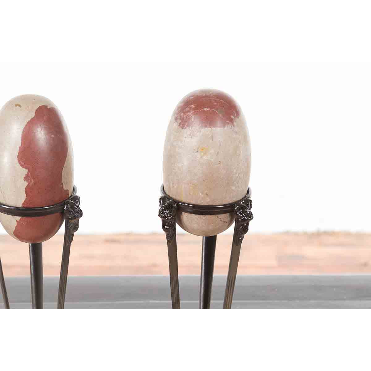 Pair of Two-Toned Shiva Lingam Stones from the Narmada River-9. Asian & Chinese Furniture, Art, Antiques, Vintage Home Décor for sale at FEA Home