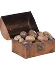 Assorted Shiva Lingam Stones from the Narmada River in Chest-1. Asian & Chinese Furniture, Art, Antiques, Vintage Home Décor for sale at FEA Home