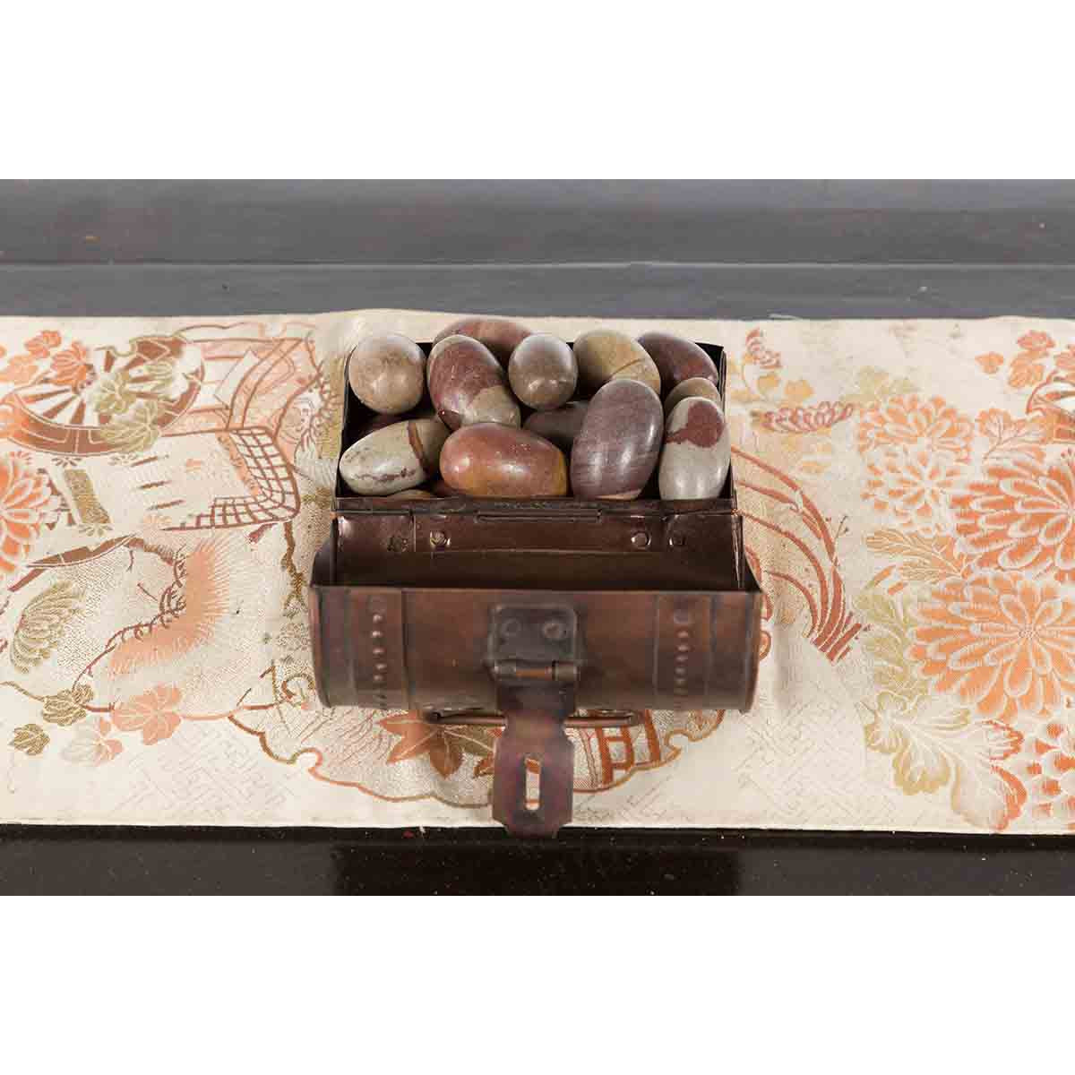 Assorted Shiva Lingam Stones from the Narmada River in Chest-7. Asian & Chinese Furniture, Art, Antiques, Vintage Home Décor for sale at FEA Home