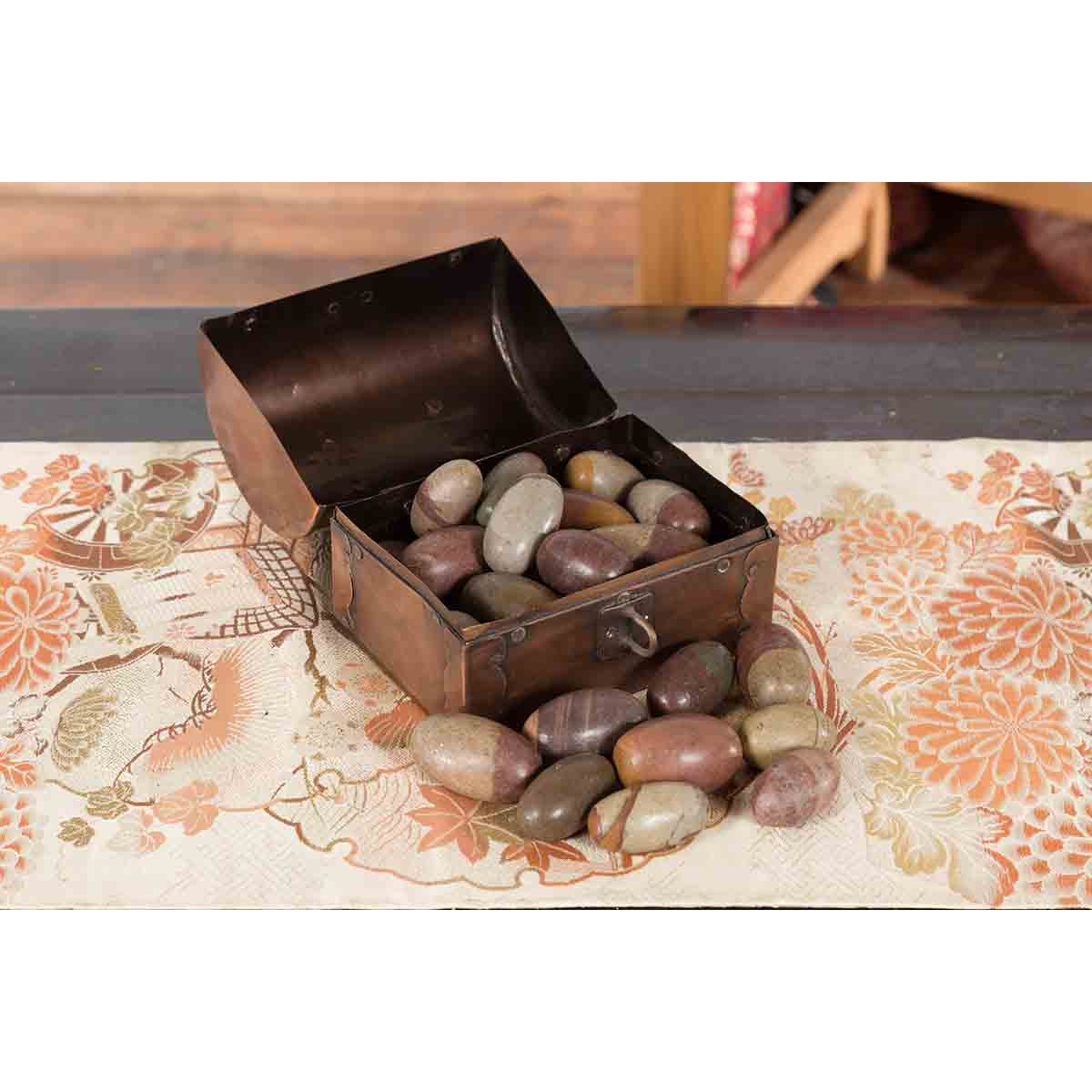 Assorted Shiva Lingam Stones from the Narmada River in Chest-9. Asian & Chinese Furniture, Art, Antiques, Vintage Home Décor for sale at FEA Home