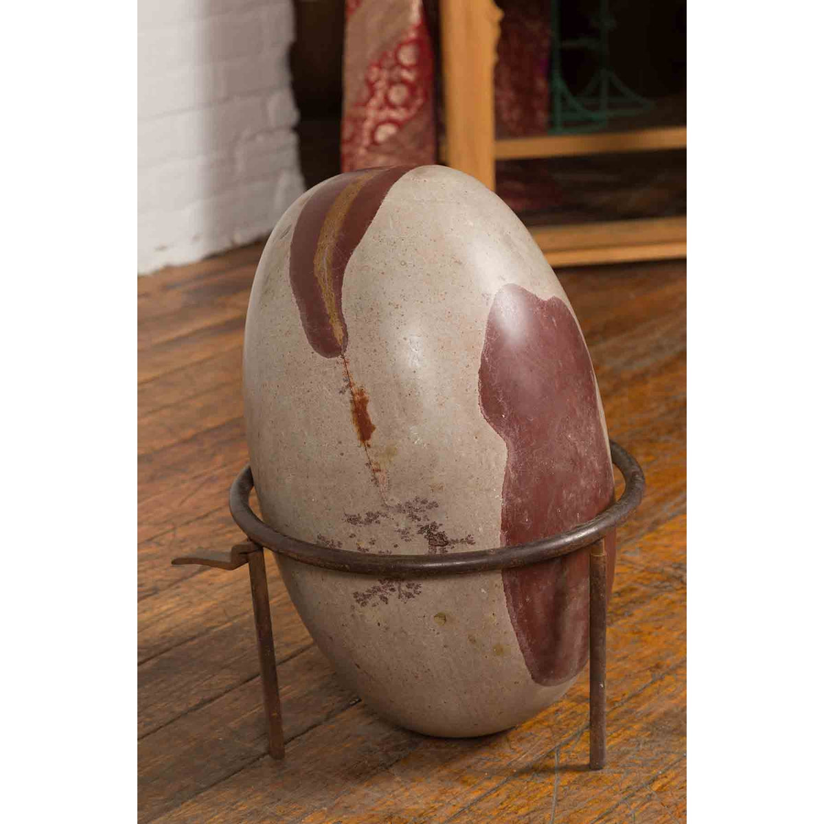 Large Hindu Two-Toned Stone Shiva Lingam from the Narmada River-7. Asian & Chinese Furniture, Art, Antiques, Vintage Home Décor for sale at FEA Home