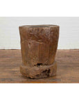 Antique Indonesian Rustic Tree Stump Planter with Weathered Appearance-8. Asian & Chinese Furniture, Art, Antiques, Vintage Home Décor for sale at FEA Home
