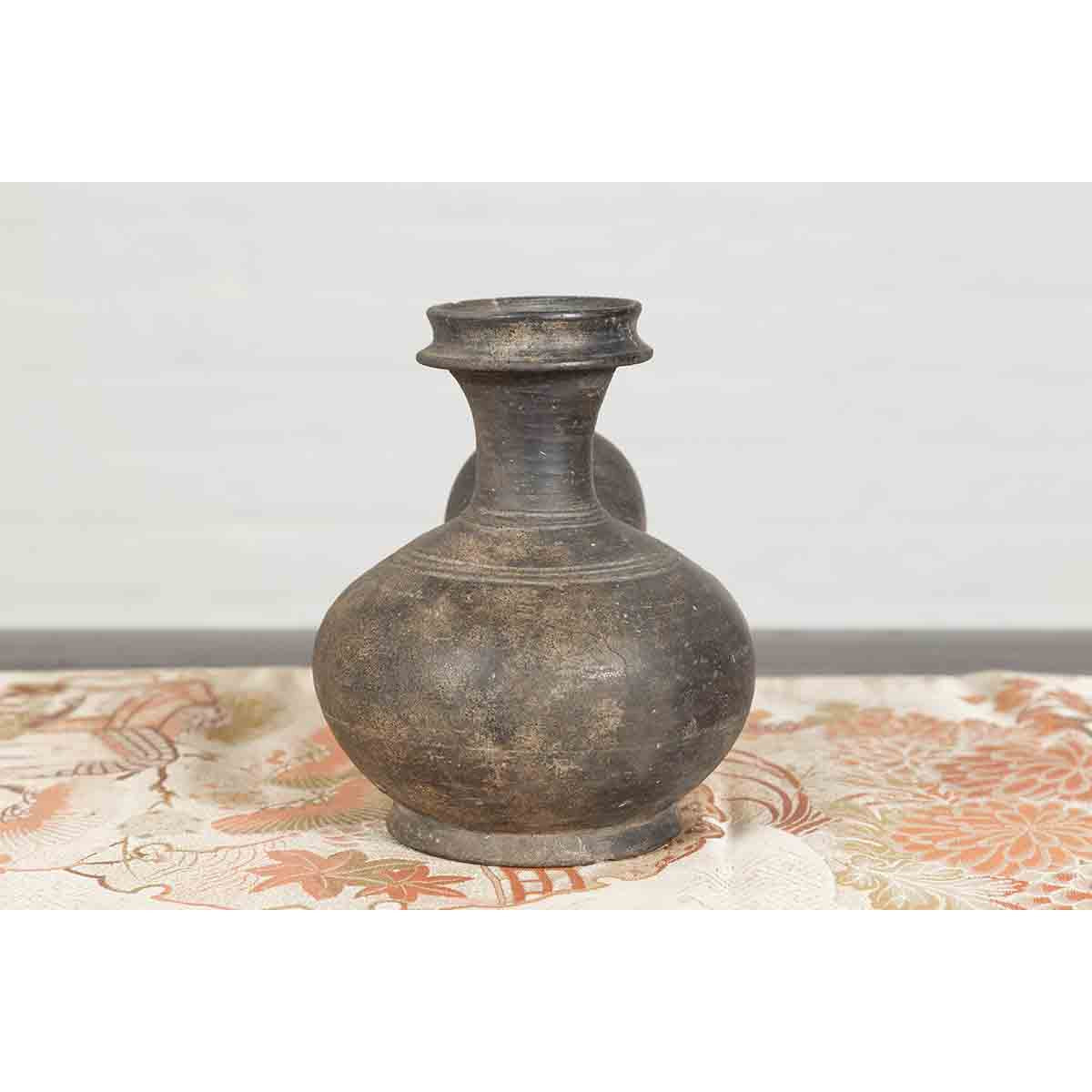 Thai Earthenware Ewer Kendi Ritual Water Vessel-13. Asian & Chinese Furniture, Art, Antiques, Vintage Home Décor for sale at FEA Home