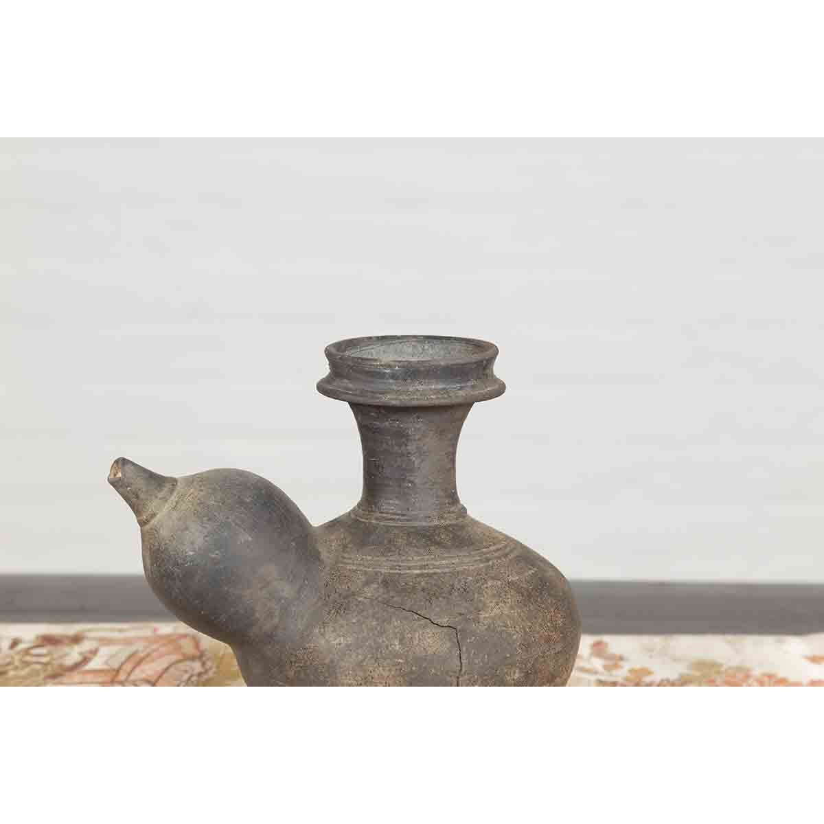 Thai Earthenware Ewer Kendi Ritual Water Vessel-9. Asian & Chinese Furniture, Art, Antiques, Vintage Home Décor for sale at FEA Home