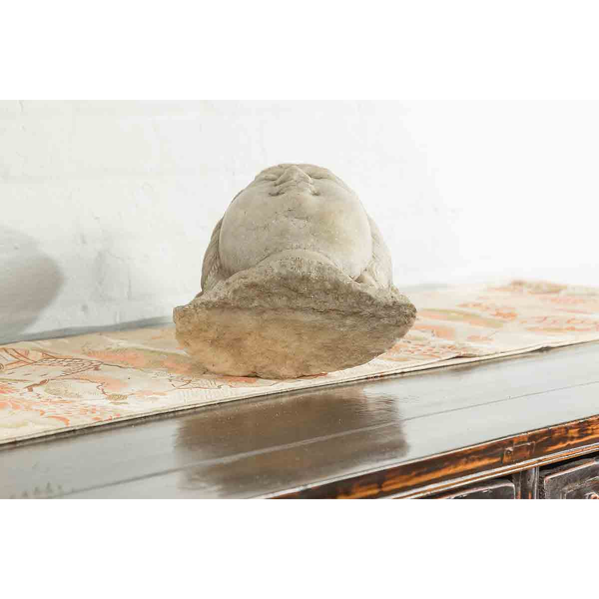 Vintage Chinese Carved Stone Bust of Guanyin the Bodhisattva of Compassion-11. Asian & Chinese Furniture, Art, Antiques, Vintage Home Décor for sale at FEA Home