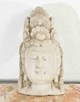 Vintage Chinese Carved Stone Bust of Guanyin the Bodhisattva of Compassion-2. Asian & Chinese Furniture, Art, Antiques, Vintage Home Décor for sale at FEA Home