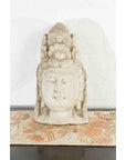 Vintage Chinese Carved Stone Bust of Guanyin the Bodhisattva of Compassion-3. Asian & Chinese Furniture, Art, Antiques, Vintage Home Décor for sale at FEA Home