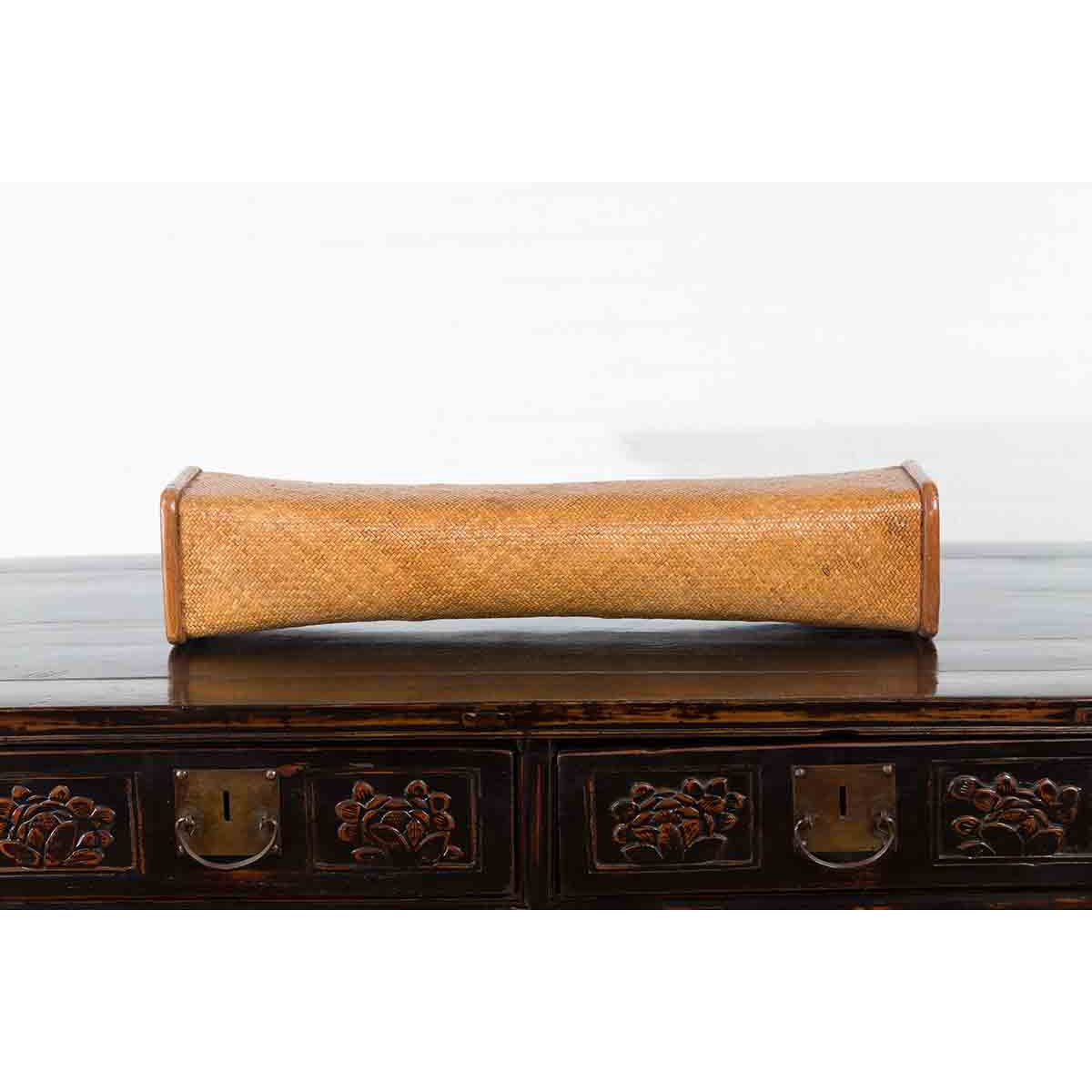 Antique Rattan Woven Qing Dynasty Pillow-3. Asian & Chinese Furniture, Art, Antiques, Vintage Home Décor for sale at FEA Home
