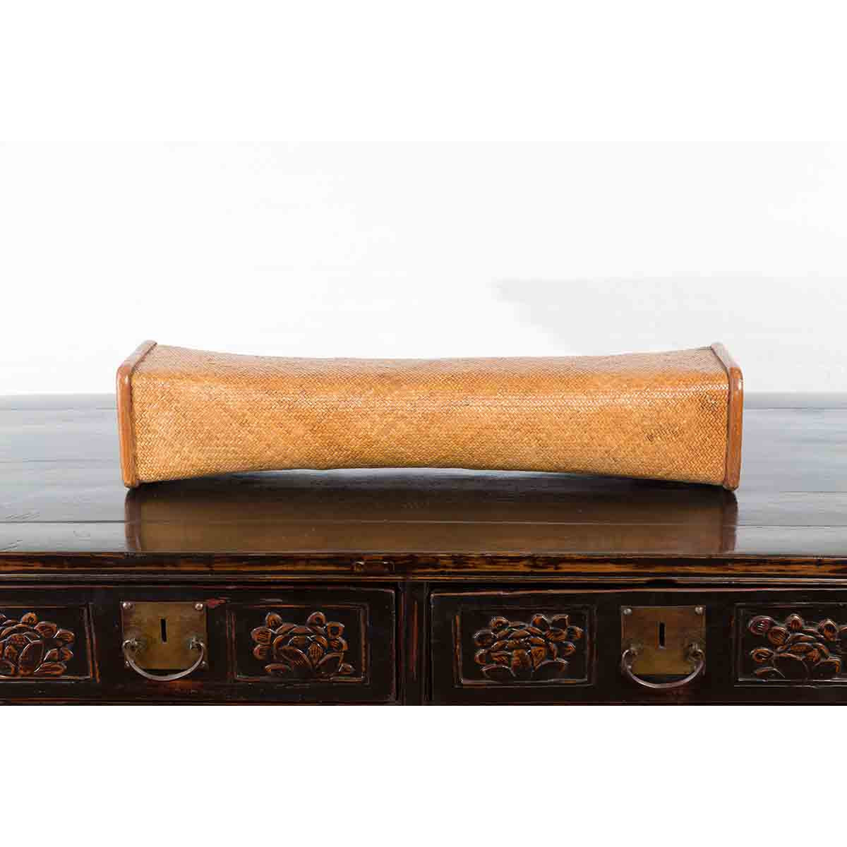 Antique Rattan Woven Qing Dynasty Pillow-5. Asian & Chinese Furniture, Art, Antiques, Vintage Home Décor for sale at FEA Home