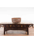 Rustic Chinese Qing Dynasty 19th Century Woven Rattan Round Grain Basket-3. Asian & Chinese Furniture, Art, Antiques, Vintage Home Décor for sale at FEA Home