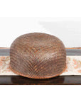 Rustic Chinese Qing Dynasty 19th Century Woven Rattan Round Grain Basket-10. Asian & Chinese Furniture, Art, Antiques, Vintage Home Décor for sale at FEA Home