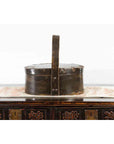 Chinese Early 20th Century Oval Carrying Basket with Large Bamboo Handle-4. Asian & Chinese Furniture, Art, Antiques, Vintage Home Décor for sale at FEA Home