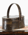 Chinese Early 20th Century Oval Carrying Basket with Large Bamboo Handle-2. Asian & Chinese Furniture, Art, Antiques, Vintage Home Décor for sale at FEA Home