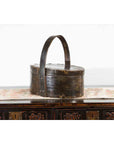 Chinese Early 20th Century Oval Carrying Basket with Large Bamboo Handle-8. Asian & Chinese Furniture, Art, Antiques, Vintage Home Décor for sale at FEA Home