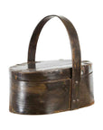 Chinese Early 20th Century Oval Carrying Basket with Large Bamboo Handle-1. Asian & Chinese Furniture, Art, Antiques, Vintage Home Décor for sale at FEA Home