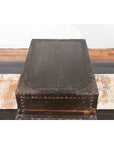Indian 19th Century Black Box with Iron Nailheads, Braces and Rustic Patina-11. Asian & Chinese Furniture, Art, Antiques, Vintage Home Décor for sale at FEA Home