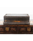 Indian 19th Century Black Box with Iron Nailheads, Braces and Rustic Patina-12. Asian & Chinese Furniture, Art, Antiques, Vintage Home Décor for sale at FEA Home