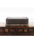 Indian 19th Century Black Box with Iron Nailheads, Braces and Rustic Patina-4. Asian & Chinese Furniture, Art, Antiques, Vintage Home Décor for sale at FEA Home