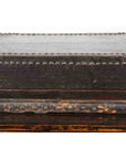 Indian 19th Century Black Box with Iron Nailheads, Braces and Rustic Patina-7. Asian & Chinese Furniture, Art, Antiques, Vintage Home Décor for sale at FEA Home