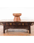 Thai Vintage Woven Rattan Fruit Market Basket with Pedestal Tapering Base-4. Asian & Chinese Furniture, Art, Antiques, Vintage Home Décor for sale at FEA Home