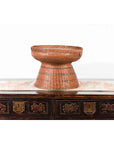 Thai Vintage Woven Rattan Fruit Market Basket with Pedestal Tapering Base-8. Asian & Chinese Furniture, Art, Antiques, Vintage Home Décor for sale at FEA Home