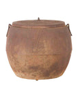 Japanese Meiji Period 1900s Distressed Iron Cooking Pot with Foliage Motifs-1. Asian & Chinese Furniture, Art, Antiques, Vintage Home Décor for sale at FEA Home